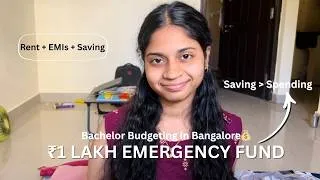 Thumbnail: How I’m Saving My First ₹1 Lakh Emergency Fund (Bachelor Life in Bangalore) #tamil