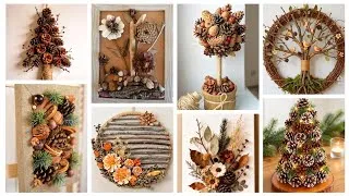 Thumbnail: 🎄DIY Pine Cone Christmas Decoration | Jute Button & Canvas Craft 🎄Decor  navideña con piñas y yute ✨