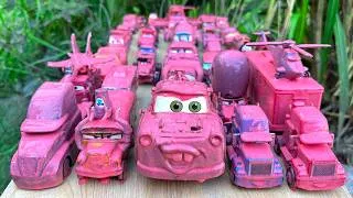 Thumbnail: Clean up muddy minicars & disney pixar car convoys🏎🚗🚚! Play in the garden