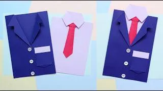 Thumbnail: How to Make a Paper Suit Greeting Card (Super Easy!) | Paper Crafts
