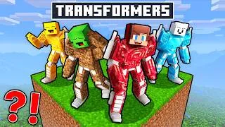 Thumbnail: JJ and Mikey: TREASURE TRANSFORMERS CHUNK BATTLE in Minecraft...