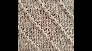 Thumbnail: Beautiful and Easy Diagonal Knitting Pattern No. 156 #knittingpatternsforbeginners