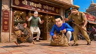 Thumbnail: Rat Jewellery Thief | चूहे ने चुराए ₹10 लाख के गहने, CCTV में खुला राज | Comedy Hindi Kahaniya
