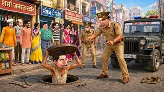 Thumbnail: Manhole Cover Plate चोर पकड़ा गया Comedy Hindi Kahaniya