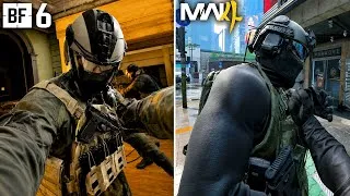Thumbnail: Battlefield 6 vs Modern Warfare 4  — All First Person Quick Knife Finishers Comparison!