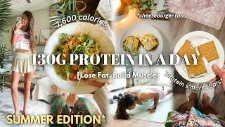Thumbnail: How to Eat 1600 Calories a Day & 130g Protein! | Easy, Fun High Protein Meals for Fast Fat Loss