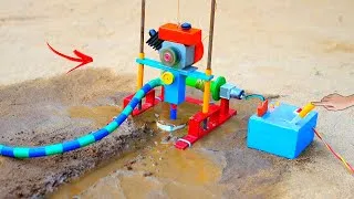 Thumbnail: DIY Mini Borewell Drilling Machine | Mini Water Pump | Motor Tubewell Pump | Science Project
