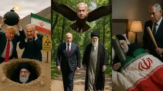 Thumbnail: 😂Funny Khamenei vs Netanyahu & Trump Complication🔥🇮🇷🤼‍♂️🇮🇱 Putin Always Saves Khamenei  | AI Parody