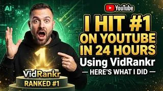Thumbnail: I Hit #1 on YouTube in 24 Hours Using VidRankr — Here's What I Did