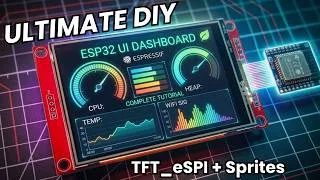 Thumbnail: ESP32 TFT Touchscreen UI Dashboard Tutorial (TFT _eSPI + Sprites)