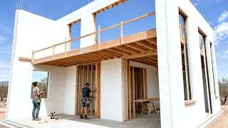 Thumbnail: Couple Builds a Massive Concrete Duplex in the Desert | Start to Finish by @Handeeman