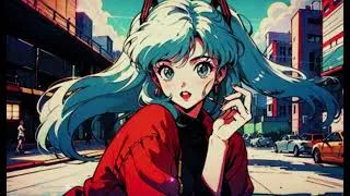 Thumbnail: 🎶 Blue-Haired Japanese Beauty - Midnight Groove: Nostalgic Lofi Beats & City Pop Grooves 🌃🚗✨