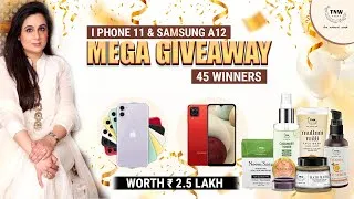 Thumbnail: Mega Giveaway - iPhone 11, Samsung A12 and Products worth Rs. 2.5 Lakh ! Makeup by Parul Garg