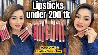 Thumbnail: 200 টাকার মধ্যে সেরা Lipstick💄🔥 Budget Lipsticks Bangladesh 🔥 Beauty Glazed Crayon lipstick swatches