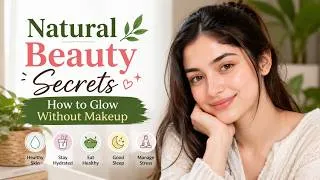 Thumbnail: Natural Beauty Secrets🌿How to Glow Without Makeup |Real Glow Up Tips for Clear, Healthy Skin|#makeup