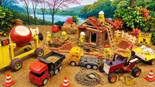 Thumbnail: Diy mini cemented house construction 🤯 realistic bricks | tractor 