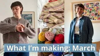 Thumbnail: Zakkuri cardigan, colourblock socks and post-partum sewing projects | March sewing/knitting update