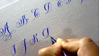 Thumbnail: How to write calligraphy capital letter A to Z | so satisfying art of calligraphy 