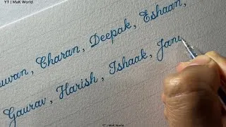 Thumbnail: Writing Indian names A to Z in beautiful cursive handwriting #handwriting #indiannames 