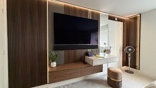 Thumbnail: Modern Smart Bedroom + Media Wall DIY (short clip)