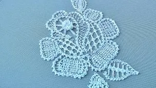 Thumbnail: White Embroidery Rose Design | Learn Romanian Lace Stitching