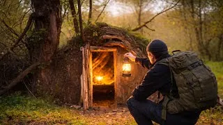 Thumbnail: Building a Secret Survival Shelter Under an Old Tree (Safe from Wild Animals)