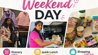 Thumbnail: A realistic weekend vlog Malayalam|grocery shopping, quick and shopping with kids|day in my life