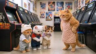 Thumbnail: Ginger Kitten Keeps Playing Games With Friends, Making Mama Cat Go Looking 🎮🐱🐾