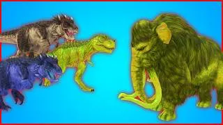 Thumbnail: Elephant mammoth Clan VS T-Rex monsters Epic battle | Mammoth life