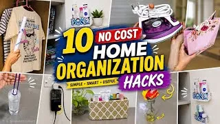 Thumbnail: 10 No Cost Home Organization ideas | 10 Useful Home Hacks | DIY Organizers 