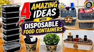 Thumbnail: 4 Creative Things from Waste Materials | 4 Amazing  Ideas with Plastic food Containers 