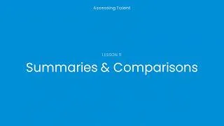 Thumbnail: Summaries & Comparisons 05 | Make Better Talent Decisions