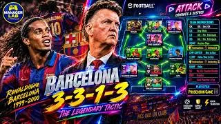 Thumbnail: Barcelona 3-3-1-3 Louis Van Gaal 1999-2000 : eFootball Tactic