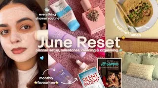 Thumbnail: JUNE RESET 🔁🌻 Selfcare + productivity vlog, monthly favourites, planner setup, low calorie ramen 🍜