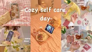 Thumbnail: Daily vlog 🍓 morning to night routine, self care day, strawberry picking, delicious dinner