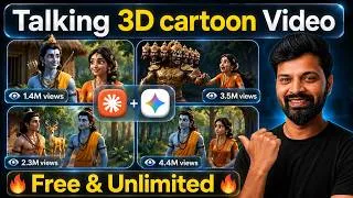 Thumbnail: Create 3D Cartoon Animation with Dialogues 🤯 Very Easy | Claude + OMNI Tutorial for Beginners (FREE)