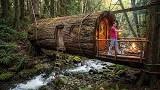 Thumbnail: Building a Warm and Cozy NEST Bushcraft Tree House | Survival Shelter Tree House