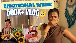 Thumbnail: half a million on @YouTube VLOG | I got a HUGE SURPRISE 😭🔥 | emotional WEEK | SAM'S birthday 🎂