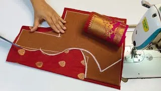 Thumbnail: Paithani Saree Blouse Design Cutting & stitching Blouse Back Neck Design | Silk Saree Blouse Design