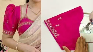Thumbnail: Puffy Sleeves Design | Puffy Sleeve Cutting and Stitching | Designer Blouse Sleeve Design