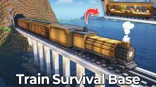 Thumbnail: ⛏️ Minecraft :: How to build a Steam Locomotive Train Survival Base 🚂🏠 [마인크래프트 증기기관차 모양 집짓기 건축강좌]