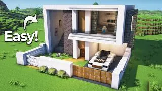 Thumbnail: ⛏️ Minecraft Tutorial :: How to build a Compact Modern House 🏘️ [마인크래프트 쉬운 모던하우스 만들기 건축강좌]