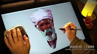 Thumbnail: Painting & Rain Sounds (Study with Me) | Arab Uncle Portrait  绘画与雨声（陪我学习）| 阿拉伯大叔
