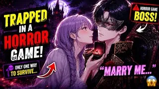 Thumbnail: 🔥 To Survive the Horror Game I Proposed to the Death Boss! 😱❤️ #mangarecap #anime 
