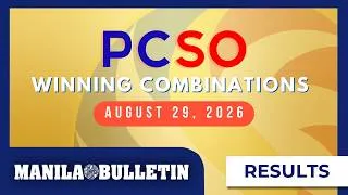 Thumbnail: Lotto Draw Results, August 29, 2026 | Grand Lotto 6/55, Lotto 6/42, 6D, 3D, 2D