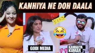 Thumbnail: kanhiya kumar🔥 fully destroyed godi anker|Manisha Sharma|
