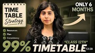 Thumbnail: Best Time Table for Class12 Students🔥| Follow this to Score 95% in Boards 😱