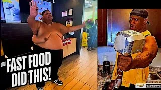 Thumbnail: OBESE man tells restaurant customers FAST FOOD is making them fat