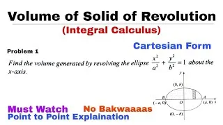Thumbnail: 20. Volume of Solid of Revolution in Cartesian Form | Problem 1 | Integral Calculus