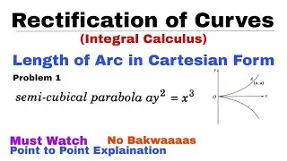 Thumbnail: 17. Rectification of Curves | Length of Curve in Cartesian Form | Problem 1 | Most Important Problem